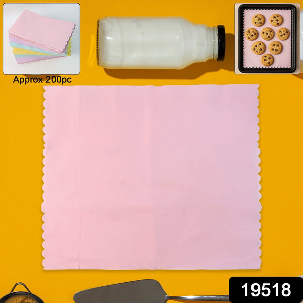Assorted Color Greaseproof Baking Paper Sheets