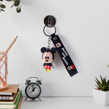 Cute Cartoon Silicone 3D Key Chain with Metal Hook & Strap (Pack of 1 / Mix Design)