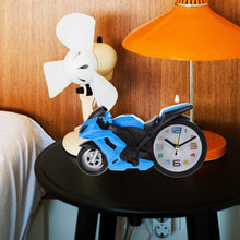 Retro Motorcycle Alarm Clock – Novelty Bike Engine Style Desk Clock