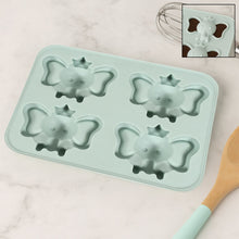 Silicone Cartoon Shape 4 Grid Ice Cube Tray Ice Cube Molds Trays Small Cubes Tray For Fridge, Flexible Silicon Ice Tray (1 pc)