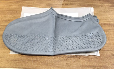 Grey Non-Slip Silicone Rain Reusable Anti skid Waterproof Fordable Boot Shoe Cover (1 Pair )